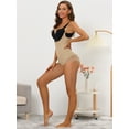 thumbnail image 5 of Unique Bargains Women's Mesh Full Shapewear Open Bust Leotard Jumpsuit Bodysuit L Beige, 5 of 6