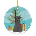 thumbnail image 1 of Merry Christmas Tree Miniature Schnauzer Black Ceramic Ornament, 1 of 3
