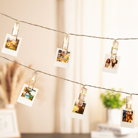 Northlight LED Clothes Pin Photo Holding String Light Set - 5' Clear Wire - 15ct