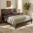 thumbnail image 5 of Euroco Bamboo Wood Platform Bed, Mid-Century Queen Size Bed, Chocolate, 5 of 11