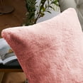 thumbnail image 3 of Home Soft Things Heavy Faux Fur 2 Piece Throw Pillow Cover Set - Rose Quartz - 20" x 20", 3 of 5