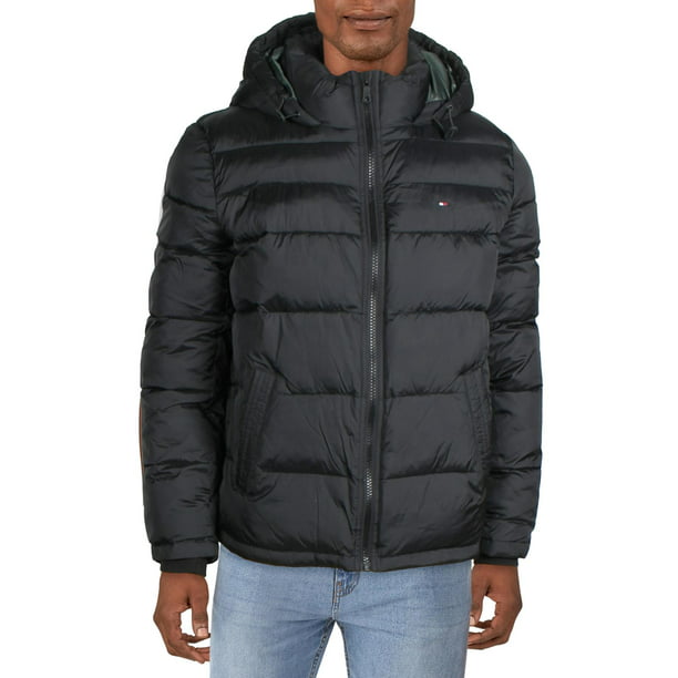 Tommy Hilfiger Mens Quilted Winter Puffer Jacket Black XL - Walmart.com