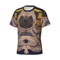 thumbnail image 5 of Vsdgher Pug dog Yoga Print Men's Dry Fit Mesh Athletic Shirts Moisture Wicking Tennis T-Shirt Tops, 5 of 9