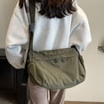 thumbnail image 4 of Bolsa tote de nailon impermeable de gran capacidad, bolso cruzado y de hombro ligero, estilo deportivo casual, correa ajustable, 36x25x17 cm., 4 of 9