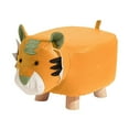 thumbnail image 2 of Taburete otomano de madera Strade Fareast Limited taburete de animales antideslizante naranja, 2 of 8