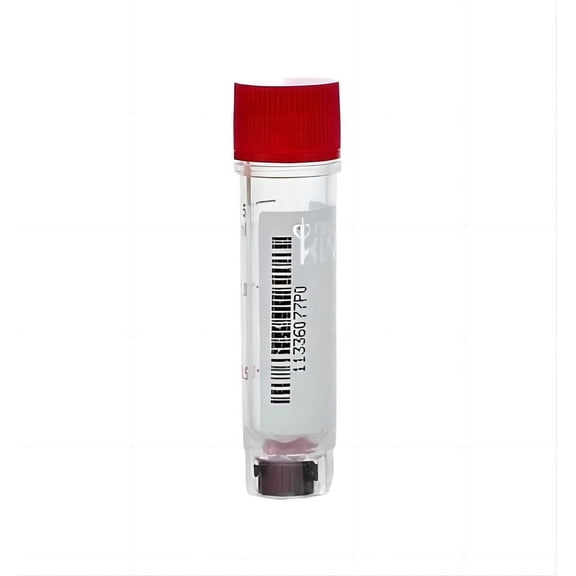 CryoKING 1.5ml Plastic Cryogenic Vials with Caps, Tubes with Bottom 2D Barcode for Sample Collection and Storage (External Thread), 25 Pcs/Bag