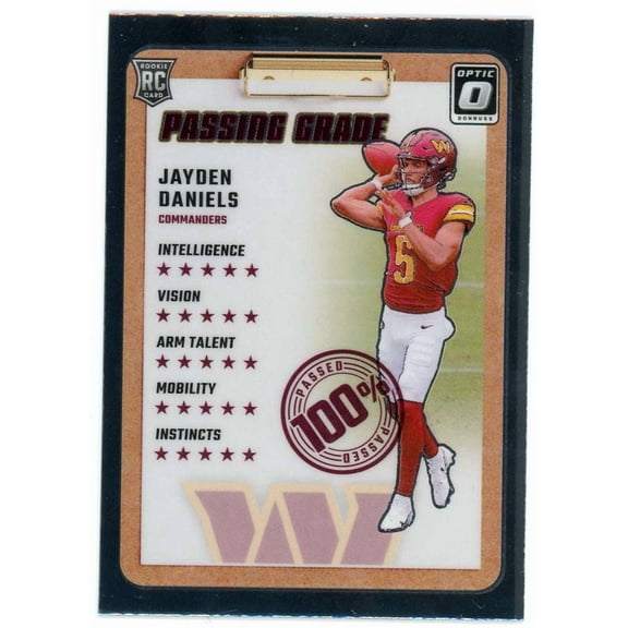 NFL 2024 Panini Donruss Optic Football Passing Grade Jayden Daniels #2 (Rookie)