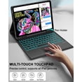thumbnail image 3 of Tab S10+/S9 FE+ 12.4" Detachable Keyboard Folio, 7 Color Backlit with Trackpad & S Pen Slot, 3 of 8
