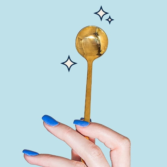 Tiny Golden Spoon - Cutlery for Tableware - Compact Design