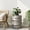 Gray, variant on FOROUTIA Modern Wavy Water Ripple Outdoor Side Table, 18" Tall MgO Cylindrical Accent Stool Table for Patio Living Room, White