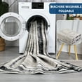 thumbnail image 6 of FairOnly Grey Modern Mottled Border 2'x6'Runner Rug for Living Room Ultra Thin Low Pile Machine Washable Stain Resistant Non-Slip Rug for Bedroom Kitchen Dining Room, 6 of 7