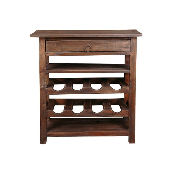 Wine Server Sideboard Solid Wood Storage Cabinet with Drawer - Home Bar Furniture