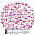 thumbnail image 2 of Nail Art Crystal AB Coated Nail Art Shiny Round Flat Rhinestones MFZFUKR CPB-US-CJZ352-3, 2 of 5