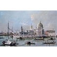 thumbnail image 3 of Guardi, Giacomo 18x13 Black Modern Framed Museum Art Print Titled - View of The Church of Santa Maria Della Salute, 3 of 5