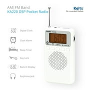 Kaito KA220N DSP Pocket AM/FM Radio Digital Radio with Alarm and Sleep Timer