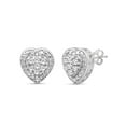 thumbnail image 2 of JewelersClub 3-Piece 1/3 Carat White Diamond Sterling Silver Earrings Set, Sterling Silver Necklace, Sterling Silver Rings – Heart Shaped Jewelry – Jewelry Sets for Women – Birthday Gifts by, 2 of 6