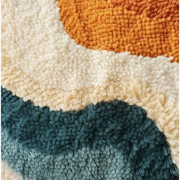 Christmas Squirrel Latch Hook Rug Kits for Kids Beginner with Printed Canvas Crochet Yarn Embroidery Mini-Carpet Hook and Latch Kit Easy Children Craft 30x30cm