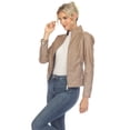 thumbnail image 2 of White Mark Blouson Biker pour Femme en Similicuir, 2 of 6