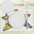 thumbnail image 3 of Ambesonne Popstar Party Place Mats Set of 4, Rainbow Color Art, Standard Size, Multicolor, 3 of 6