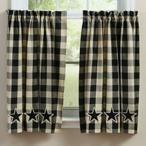 Park Designs Wicklow Star Black Tiers Pair 72" x 36"