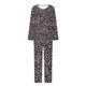 thumbnail image 5 of Puntoco Conjunto de pijama cómodo para mujer, conjunto de pijama con top y pantalones de manga larga con cuello redondo y estampado informal a la moda para mujer, 5 of 5