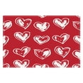 thumbnail image 6 of Hvmvliv Valentine's Day Heart-Shaped Placemat with Linen Material - Heat-Resistant Table Cover for Dining Room, Kitchen, and Party Decor Red, 6 of 6