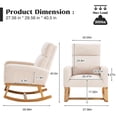 thumbnail image 2 of Silla mecedora para guardería HCHAIRH, beige, patas de madera, 2 of 7