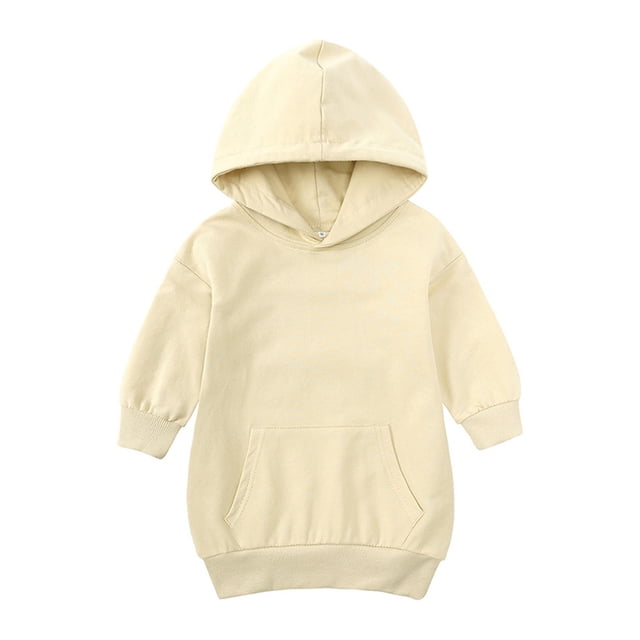 Weiqiqre Robes de Jeu pour Bébés Filles, Robe de Chandails Colorés pour Tout-Petits Filles à Manches Longues avec Poches et Jupe