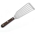 thumbnail image 3 of Fish Spatula, 2 pieces (11 inches and 12.5 inches), professional fish spatula, wooden handle, grill spatula, stainless steel fish spatula, non-stick f, 3 of 5