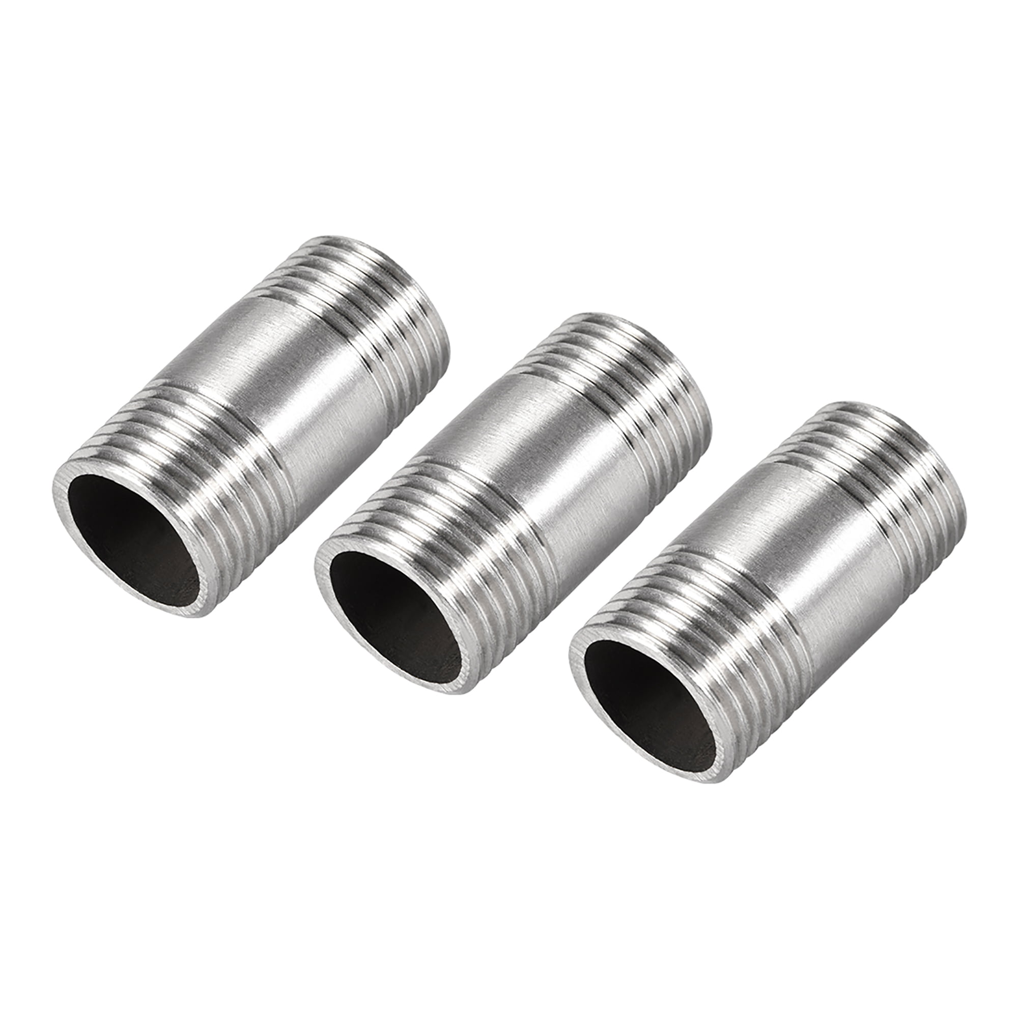 uxcell Stainless Steel 304 Cast Pipe Fittings Coupling 1/4 X 1/4 G Female 3pcs 
