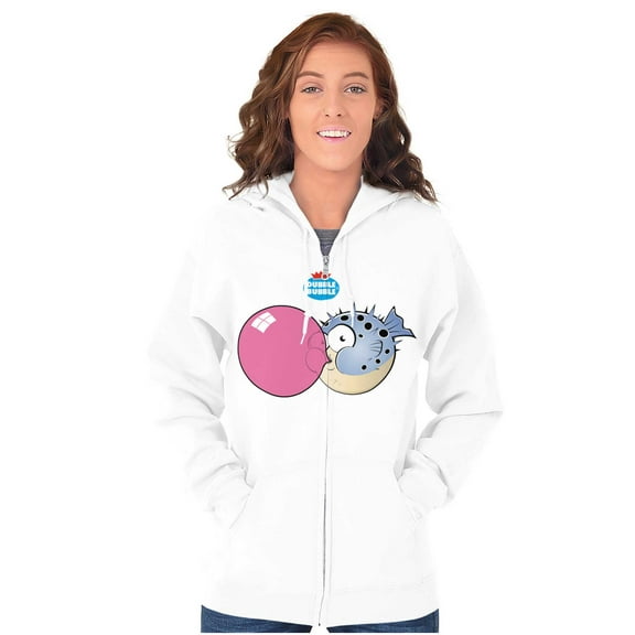 Original Dubble Bubble Logo Vintage Zip Hoodie Sweatshirt Women Brisco Brands M