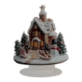 thumbnail image 2 of Adorno de mesa de casa de jengibre navideña de 6,7 x 7,8 pulgadas, accesorio fotográfico coleccionable, figura navideño para bodas, versátil, 2 of 9