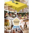 thumbnail image 5 of Yellow Table Cloth 60x84 Inch Rectangle, Solid Color Waterproof Tablecloth Washable Table Cover for Party Picnic Dinner Decor, 5 of 9