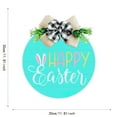 thumbnail image 5 of GeBuSn Set Of 5 Easter Bunny Wooden Welcome Signs Round Hanging Door Decorations With Floral Wreaths Spring For Front Porch And Home 1pc （C）, 5 of 8