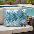 thumbnail image 4 of Eucalyptus Aqua Outdoor Waterproof Pillow Covers, Stripes Bottle Flower Cactus Plant Decorative Square Throw Pillowcase Sofa Cushion Sham for Patio/Couch/Chair, 26"x26" 2 Pack, 4 of 8