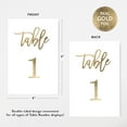 thumbnail image 5 of Tumbalina Gold Wedding Table Numbers (Color Options Available), 4x6 Modern Calligraphy Foil Design, Double Sided, Numbers 1-25 (Gold Foil), 5 of 6