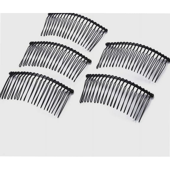 Fork Comb Pack of 5 Fixed Clip Metal Fine Tooth Hair Clip Wedding Hair Accessories