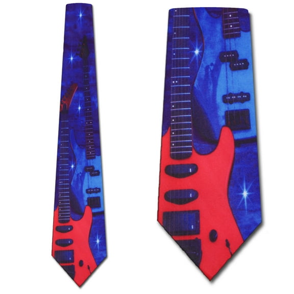 Guitar Necktie Mens Tie