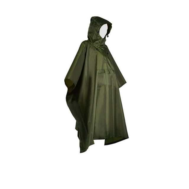 yingyy Ponchos de Pluie Multifonctionnels Vêtements de Sport de Plein Air Imperméables Randonnée Poncho de Pluie Simple Vert