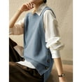 thumbnail image 4 of Elegant Women's Cozy Sleeveless Sweater Vest Loose Fit Layering Top For Everyday Casual Wear Comfort, 4 of 5