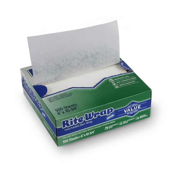 Dixie®RiteWrap Dry Wax Deli Paper, RW66, 6,000 Sheets per Case