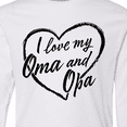thumbnail image 4 of Inktastic I Love My Oma and Opa in Black Chalk Heart Long Sleeve Youth T-Shirt, 4 of 5