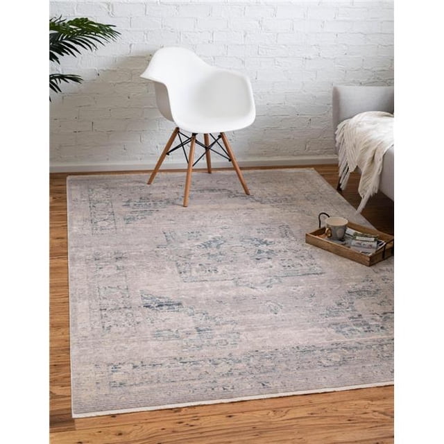 Unique Loom 3147929 5 x 8 ft. Victoria Noble Rectangle Area Rug, Blue