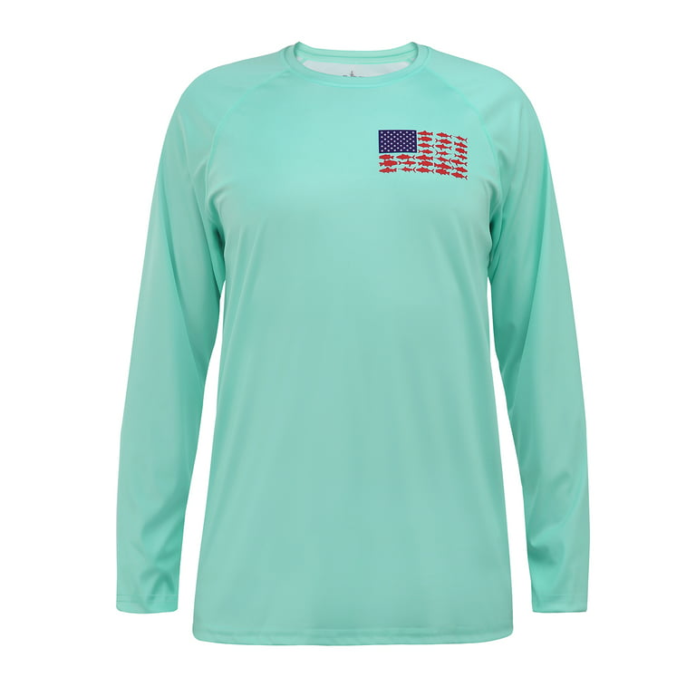Mens Athletic Performance Shirt Long Sleeve Seafoam Green Sailfish XL 