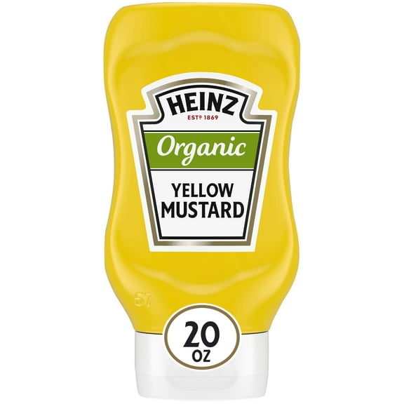 Heinz Organic Yellow Mustard, 20 oz Bottle