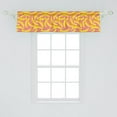 thumbnail image 2 of Ambesonne Banana Valance Pack of 2, Exotic Fruits and Polka Dots, 54"X12", Pastel Pink Yellow, 2 of 2