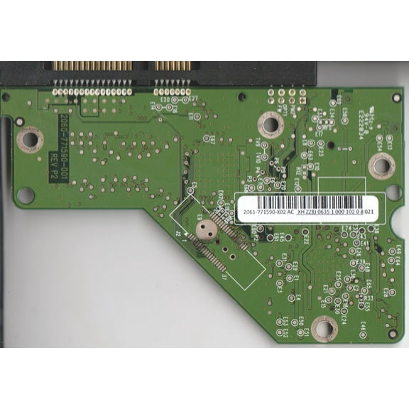WD1600AAJS-60Z0A0, 2061-771590-X02 AC, REV P2, WD SATA 3.5 PCB