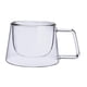 thumbnail image 2 of Taza de vidrio doble, hecha a mano, para bebidas, té, capuchino y café. B, 2 of 8