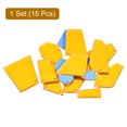 thumbnail image 3 of Unique Bargains 15Pack Mixed Shape Irregular Acrylic Sew on Mirror Pieces Rhinestones Beads, Gold, 3 of 6