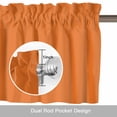thumbnail image 6 of Orange Valance Curtain Solid Color Window Valances Rod Pocket Short Curtains Window Treatments for Kitchen Bedroom Bathroom Laundry 42" x 18", 6 of 9
